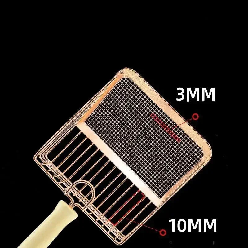 Wooden Handle Stainless Steel Cat Litter Scoop – Low-Dust & Easy Clean