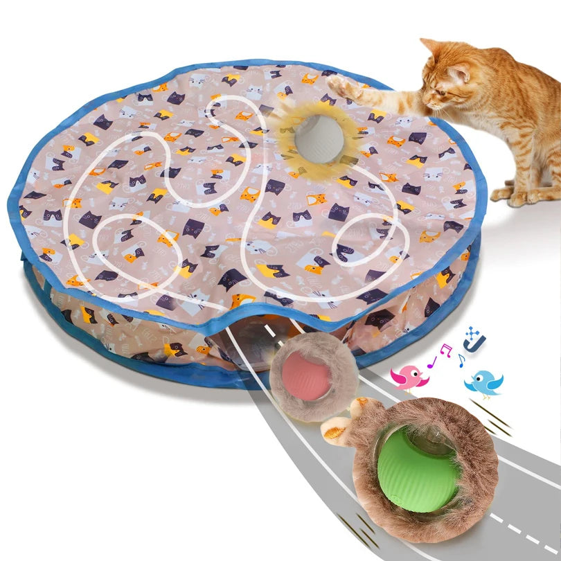 Motion-Activated Rolling Cat Toy – Interactive Hide & Seek Fun